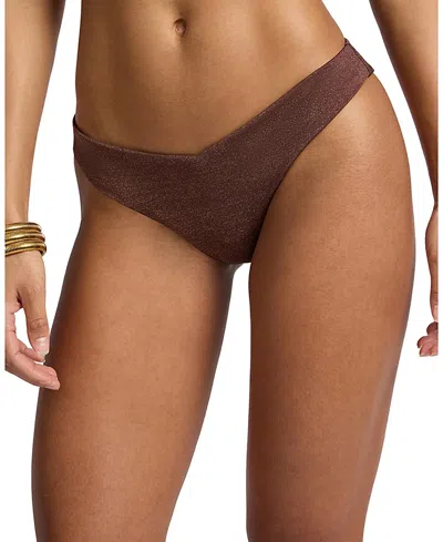 Onia Chiara Bikini Bottom In Shimmer Hickory