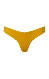 Onia Chiara Low-rise Bikini Bottom In Yellow