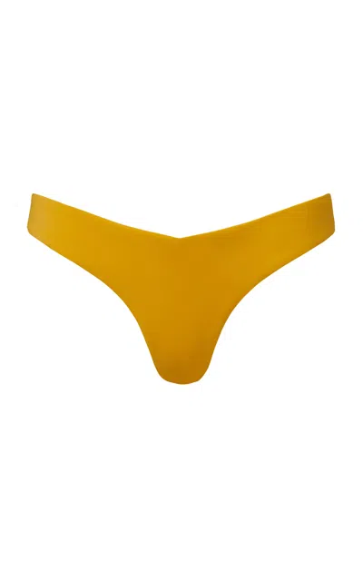 Onia Chiara Low-rise Bikini Bottom In Yellow