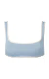 Onia Claire Bikini Top In Blue