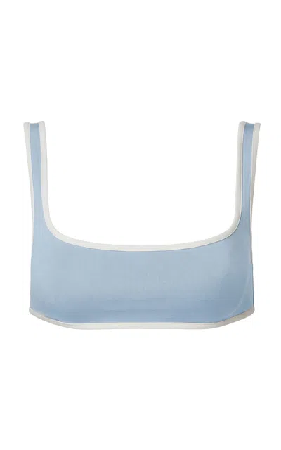 Onia Claire Bikini Top In Blue