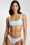 Onia Claire Bikini Top In Sky/white, Women's At Urban Outfitters In Multi