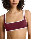 Onia Claire Bikini Top In Animal Print