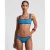 Onia Claire Tricot Bikini Top In Blue