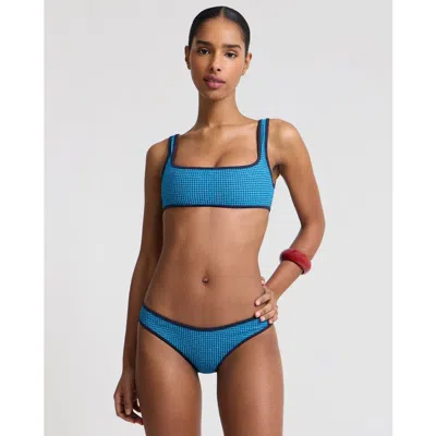 Onia Claire Tricot Bikini Top In Blue