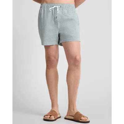 Onia Classic Seersucker Swim Short In Green