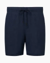 Onia Classic Pull On Linen Short 6" In Blue