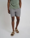 Onia Classic Pull On Linen Short 6" In Gray