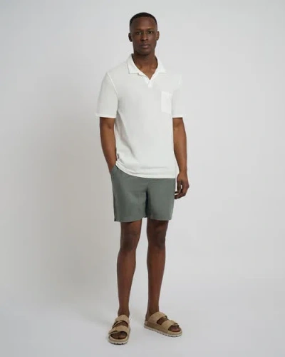 Onia Classic Pull On Linen Short 6" In Green