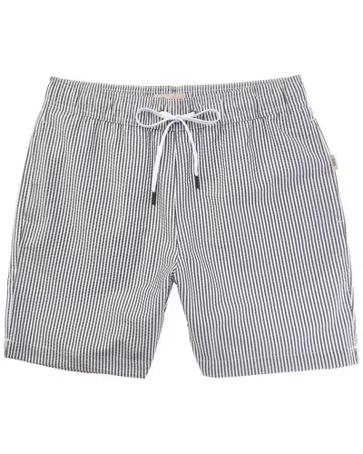 Onia Classic Seersucker Swim Short In Gray