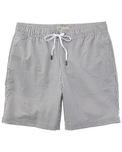 Onia Classic Seersucker Swim Short In White