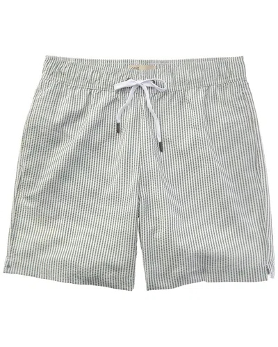 Onia Classic Seersucker Swim Short In Gray