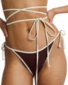 Onia Cleo Bikini Bottom In Rum/egret