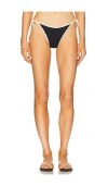 Onia Cleo Bikini Bottom In Black & White