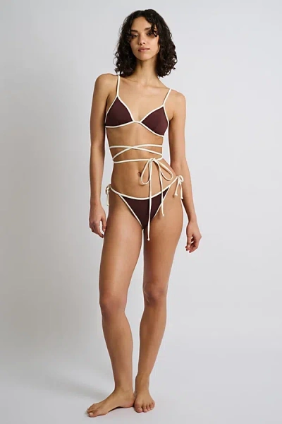 ONIA CLEO STRING BIKINI BOTTOM IN RUM/EGRET, WOMEN'S AT URBAN OUTFITTERS