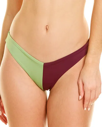 Onia Colorblocked Chiara Bikini Bottom In Purple