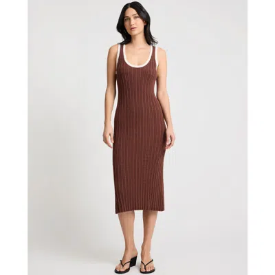 Onia Cotton Boucle Tank Dress In Brown