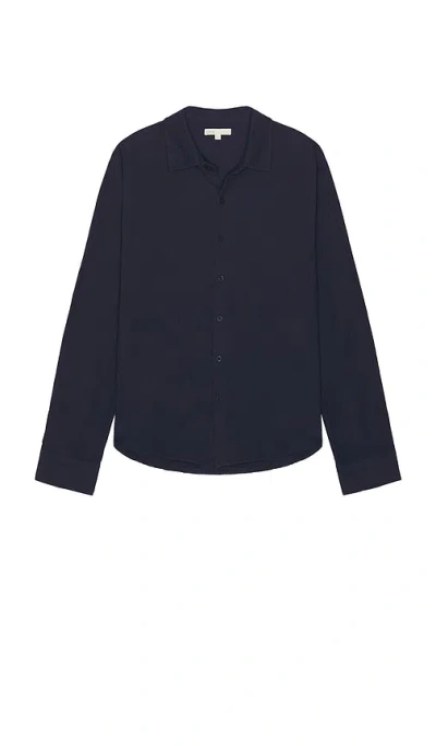 Onia Cotton Gauze Long Sleeve Shirt In Black