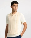 Onia Cotton Knit Short Sleeve Polo In Neutral