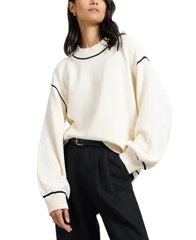 ONIA COTTON OVERSIZED MOCK NECK SWEATER