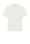 Onia Cotton Blend Textured Knit Button Down Camp Shirt