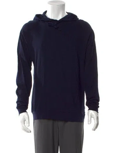 Pre-owned Onia Crew Neck Long Sleeve Hoodie In Blue