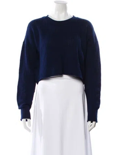 Pre-owned Onia Crew Neck Sweater In Blue