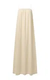 Onia Crinkle Gauze Maxi Dress In White