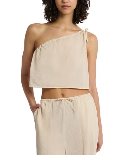 ONIA ONIA CRINKLE GAUZE ONE-SHOULDER TOP