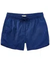 Onia Crinkle Scallop Swim Trunk In Blue