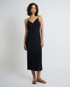 Onia Linen-blend Jersey Maxi Slip Dress In Black
