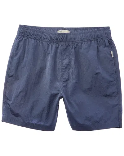 Onia Crinkle Swim Trunk In Gray