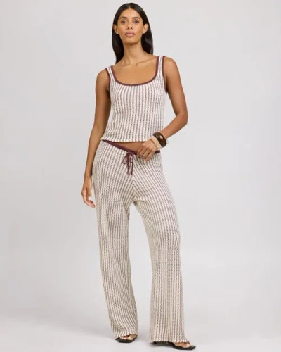 Onia Crochet Knit Drawstring Pant In Multi