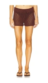 Onia Crochet-knit Cotton-blend Micro Shorts