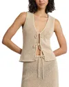 Onia Crochet Knit Tie Front Tank Top