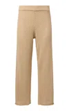 Onia Crochet-knit Wide Leg Pants In Brown