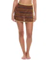 Onia Crochet Mesh Mini Wrap Skirt In Pale Gold, Women's At Urban Outfitters In Yellow