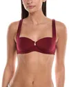 Onia Danica Bikini Top In Burgundy