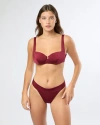 Onia Danica Bikini Top In Pomegranate