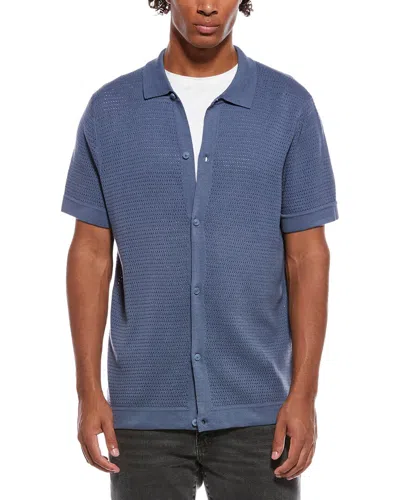 Onia Drop Needle Button-up Shirt In Gray