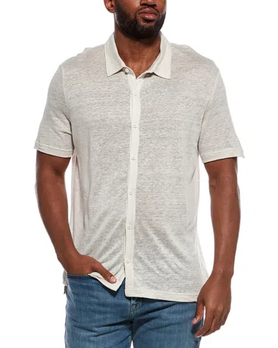 Onia Dylan Linen Shirt In Gray
