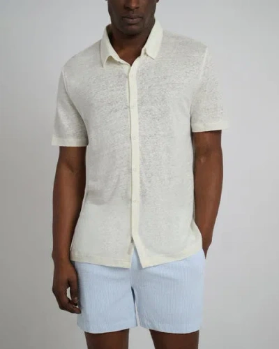 Onia Dylan Linen Shirt In Green