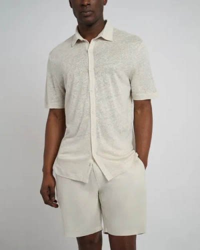 Onia Dylan Linen Shirt In Neutral