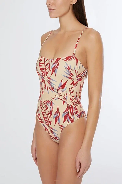 Onia Estelle One Piece Swimsuit In Tan, Women's At Urban Outfitters In Multi