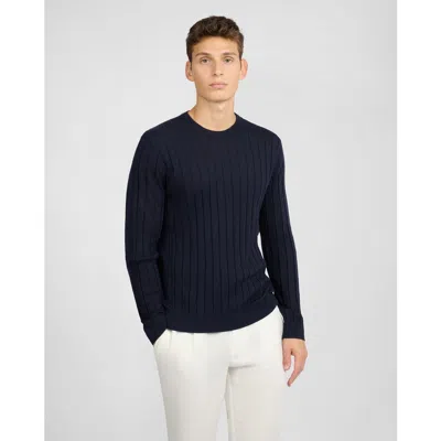 Onia Extra Fine Merino Wool Crewneck Sweater In Blue