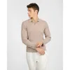 Onia Extra Fine Merino Wool Johnny Collar Polo In Brown