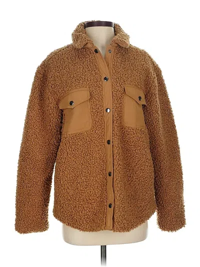 Pre-owned Onia Faux Fur Jacket In Brown