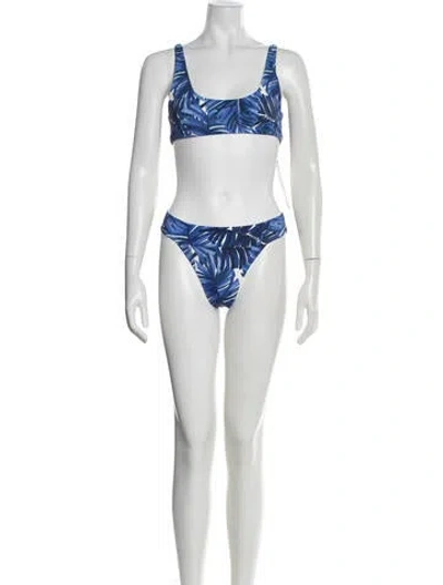 Pre-owned Onia Floral Print Bikini W/ Tags In White