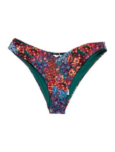 Pre-owned Onia Floral Print Bottoms W/ Tags In Blue