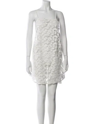 Pre-owned Onia Floral Print Mini Dress In Neutrals